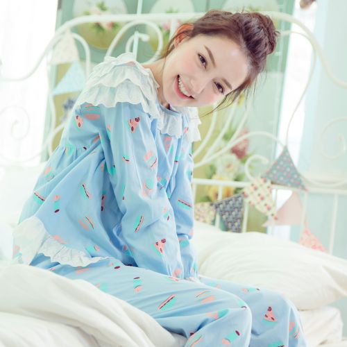 Pyjama pour femme en Coton à manches longues - Ref 2993916