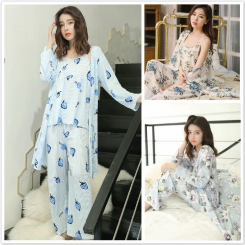 Pyjama pour femme en Fibre de charbon bambou à manches longues - Ref 2993918