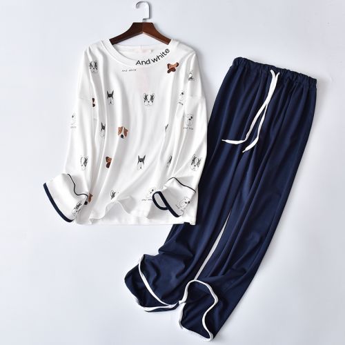 Pyjama pour femme en Coton à manches longues - Ref 2993923