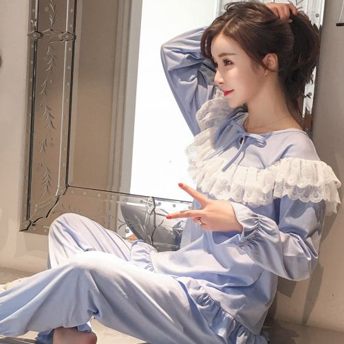 Pyjama pour femme en Coton à manches longues - Ref 2993944