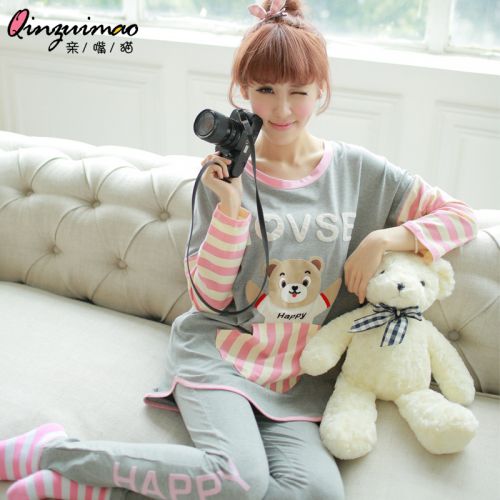 Pyjama pour femme en Coton à manches longues - Ref 2993955