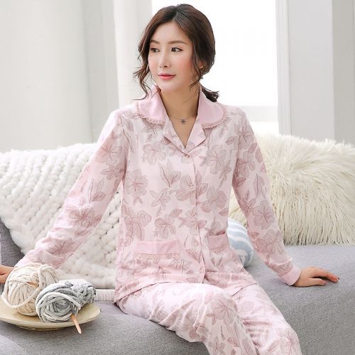 Pyjama pour femme en Coton à manches longues - Ref 2993964