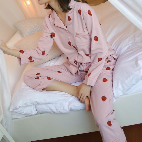 Pyjama pour femme en Coton à manches longues - Ref 2993966