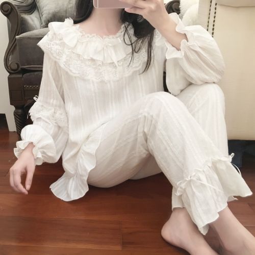 Pyjama pour femme en Coton à manches longues - Ref 2993972