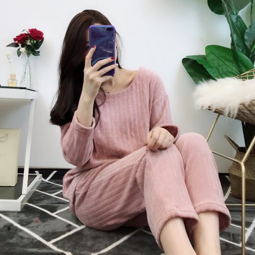 Pyjama pour femme en Coton à manches longues - Ref 2993979