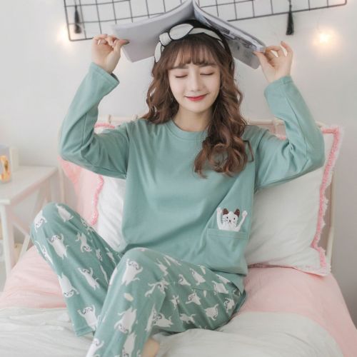 Pyjama pour femme en Coton à manches longues - Ref 2994075