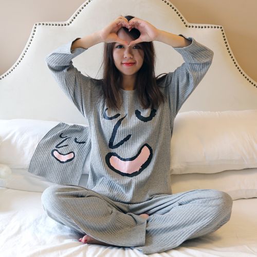 Pyjama pour femme en Coton à manches longues - Ref 2994076