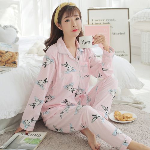 Pyjama pour femme en Coton à manches longues - Ref 2994090
