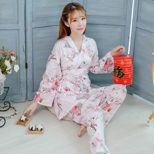 Pyjama pour femme en Coton à manches longues - Ref 2994101
