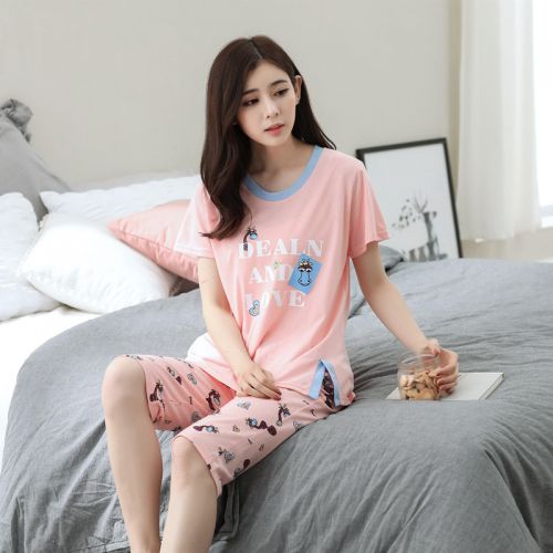 Pyjama pour femme en Coton à manche courte - Ref 2994113