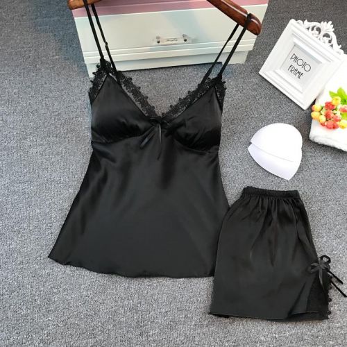 Pyjama pour femme en Soie de glace à sling - Ref 2994114