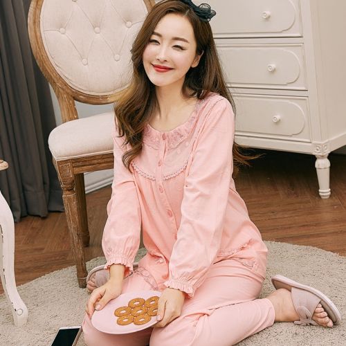 Pyjama pour femme en Coton à manches longues - Ref 2994116