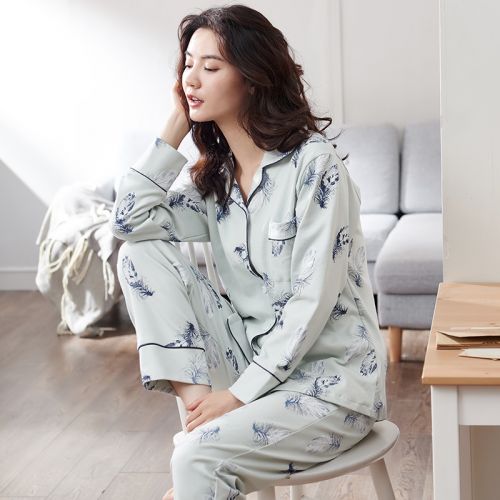 Pyjama pour femme en Coton à manches longues - Ref 2994119