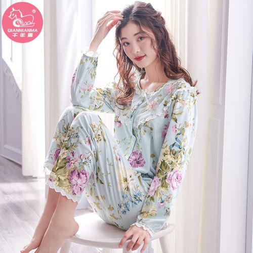 Pyjama pour femme en Coton à manches longues - Ref 2994147