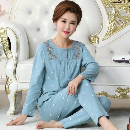 Pyjama pour femme en Coton à manches longues - Ref 2994179