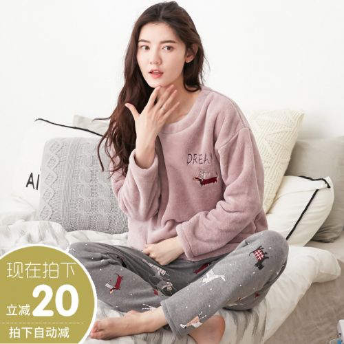 Pyjama pour femme HIN DEER en Polyester à manches longues - Ref 2994211