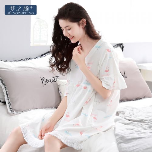 Pyjama pour femme en Coton à manche courte - Ref 2994212