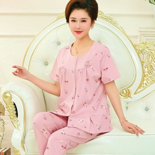 Pyjama pour femme en Coton à manche courte - Ref 2994223