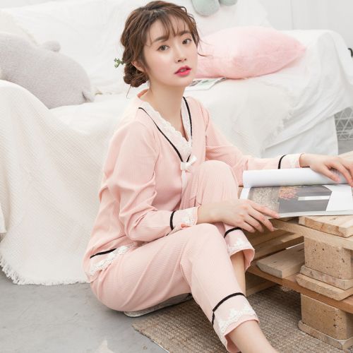 Pyjama pour femme en Coton à manches longues - Ref 2994225