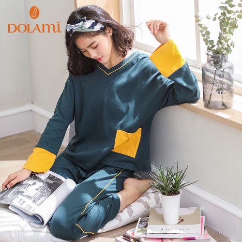 Pyjama pour femme en Coton à manches longues - Ref 2994232