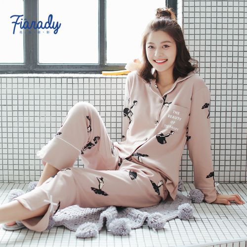 Pyjama pour femme FIARADY en Coton à manches longues - Ref 2994239