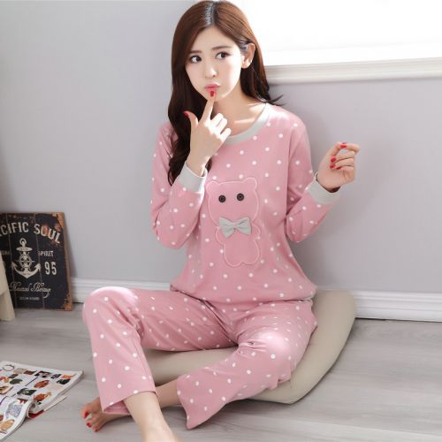 Pyjama pour femme en Coton à manches longues - Ref 2994256