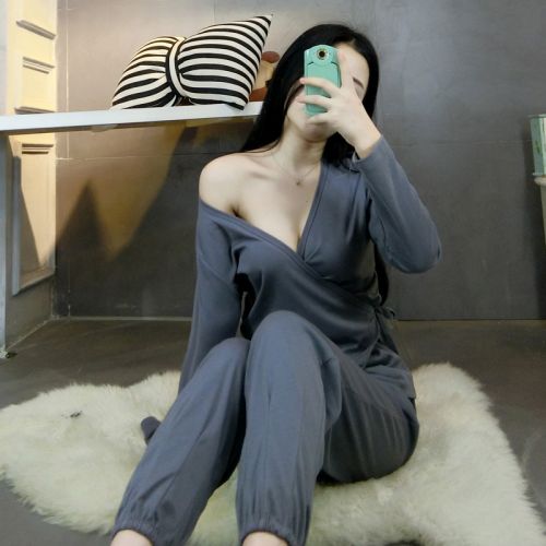 Pyjama pour femme en Coton à manches longues - Ref 2994267