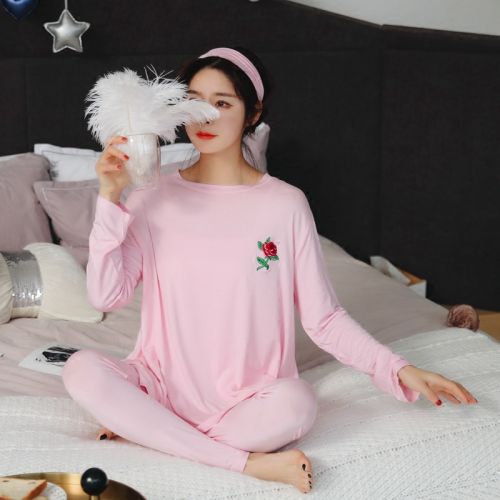 Pyjama pour femme en Coton à manches longues - Ref 2994275