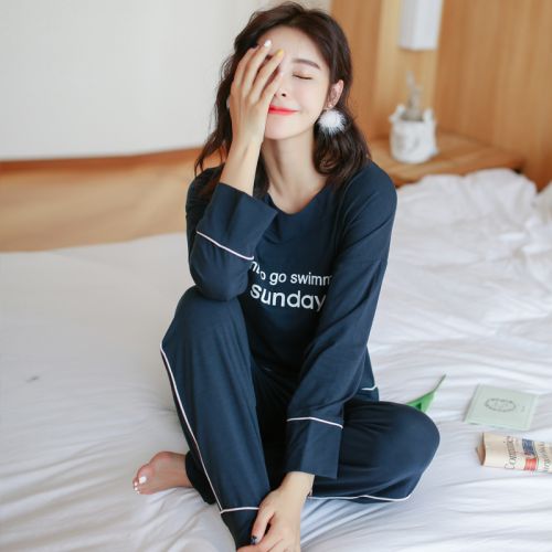 Pyjama pour femme en Coton à manches longues - Ref 2994282