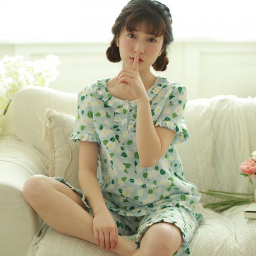Pyjama pour femme en Coton à manche courte - Ref 2994307