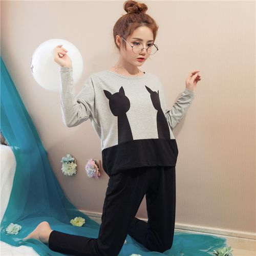 Pyjama pour femme en Coton à manches longues - Ref 2994329