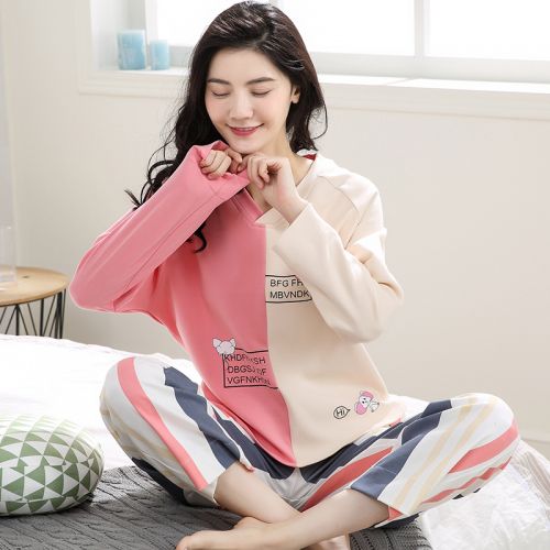 Pyjama pour femme en Coton à manches longues - Ref 2994332