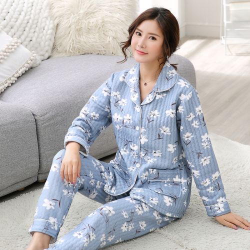 Pyjama pour femme en Coton à manches longues - Ref 2994336