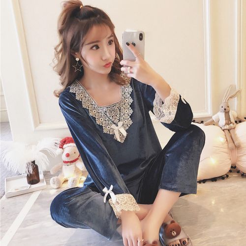 Pyjama pour femme en Polyester à manches longues - Ref 2994342