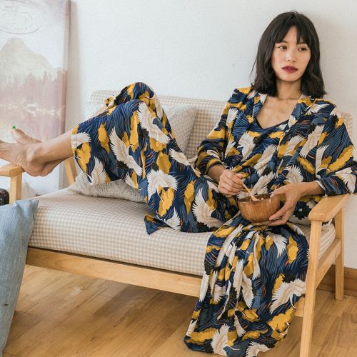 Pyjama pour femme en Coton à manches longues - Ref 2994349