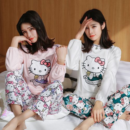 Pyjama pour femme en Coton à manches longues - Ref 2994356