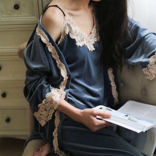 Pyjama pour femme en Polyester à manches longues - Ref 2994361