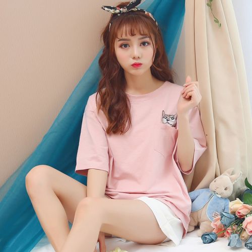 Pyjama pour femme en Coton à manche courte - Ref 2994372