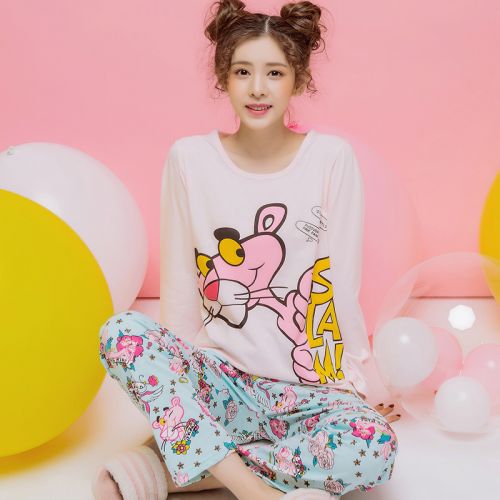 Pyjama pour femme en Coton à manches longues - Ref 2994374