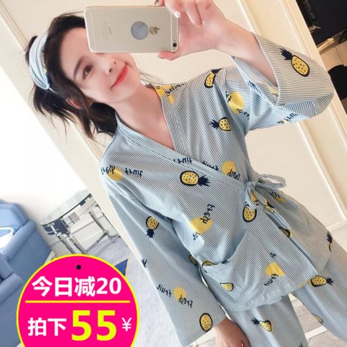 Pyjama pour femme en Coton à manches longues - Ref 2994376