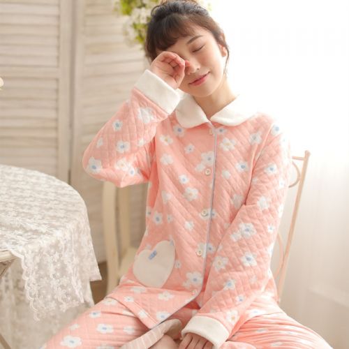 Pyjama pour femme en Coton à manches longues - Ref 2994395
