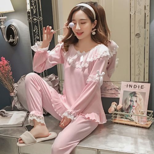 Pyjama pour femme en Coton à manches longues - Ref 2994397