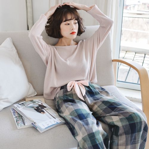 Pyjama pour femme en Coton à manches longues - Ref 2994399