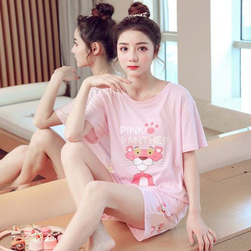 Pyjama pour femme en Coton à manche courte - Ref 2994402