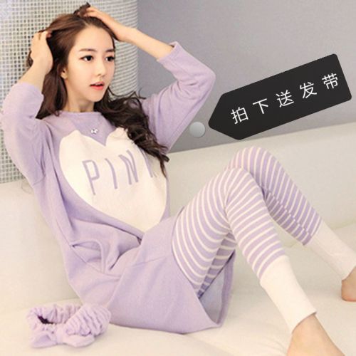 Pyjama pour femme en Coton à manches longues - Ref 2994404