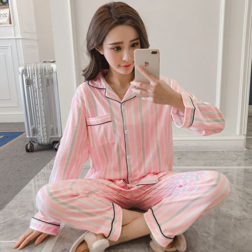 Pyjama pour femme en Coton à manches longues - Ref 2994411