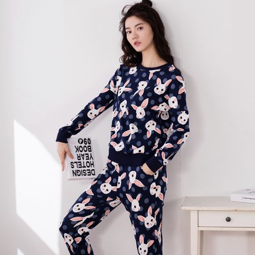 Pyjama pour femme en Coton à manches longues - Ref 2994425