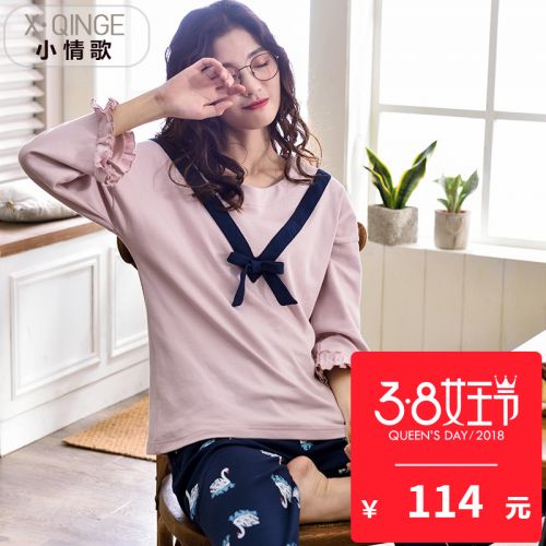 Pyjama pour femme en Coton à manches longues - Ref 2994436