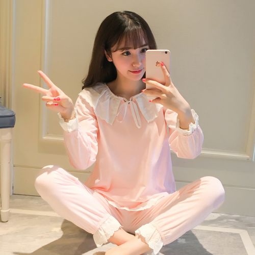 Pyjama pour femme en Coton à manches longues - Ref 2994442