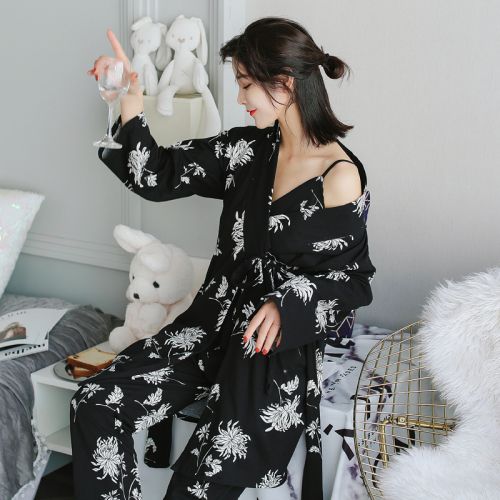 Pyjama pour femme en Coton à manches longues - Ref 2994449